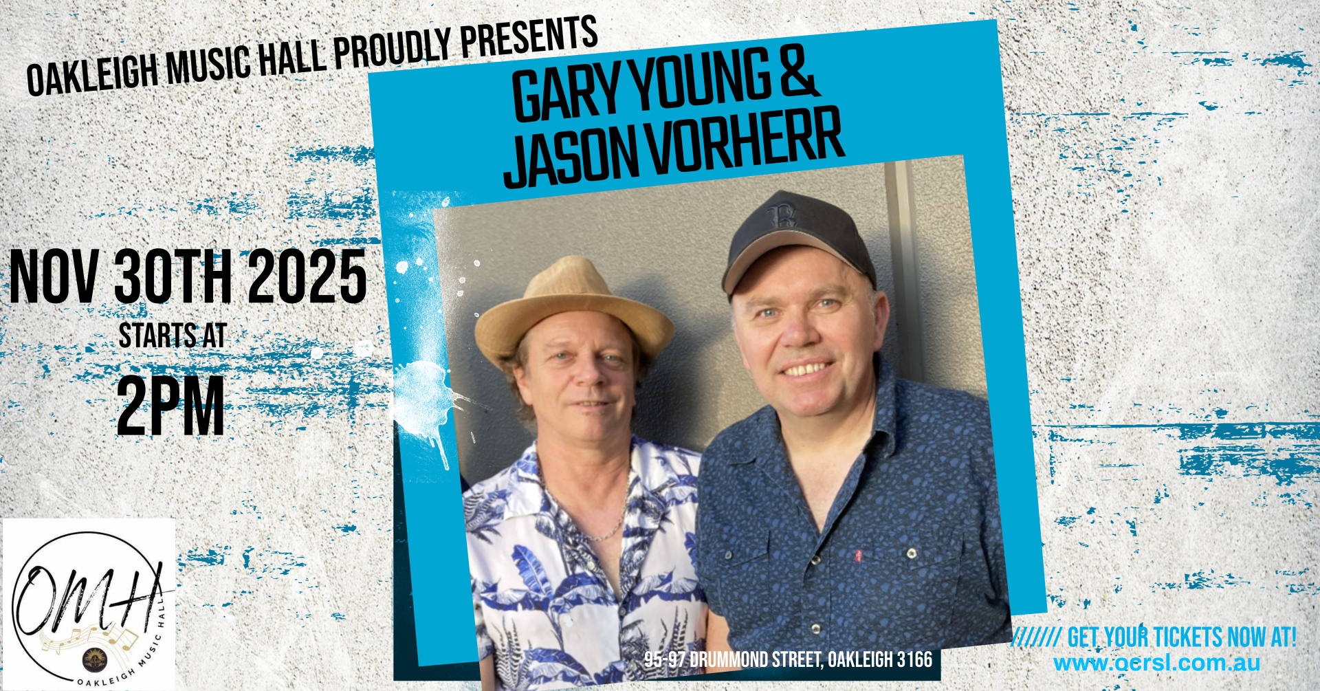 Gary Young & Jason Vorherr @ Oakleigh Music Hall